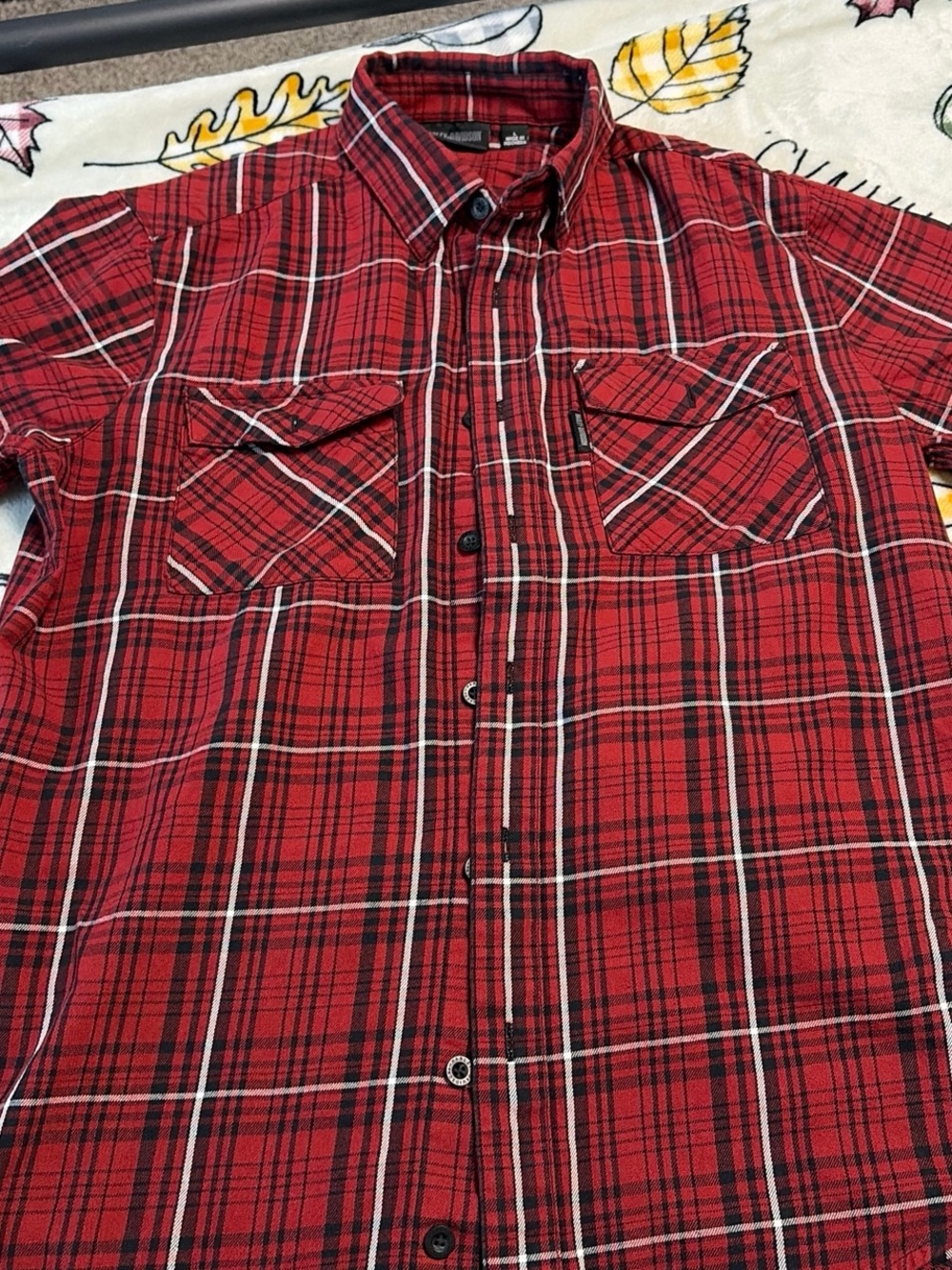 Harley-Davidson Red Plaid Button-Down Shirt